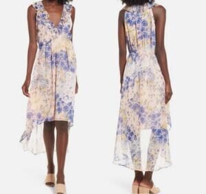 Leith Water-color High-Low Ruffle Fairy Chiffon dress size M